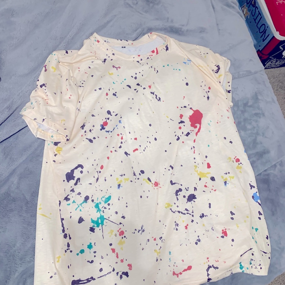 Paint splatter design shirt